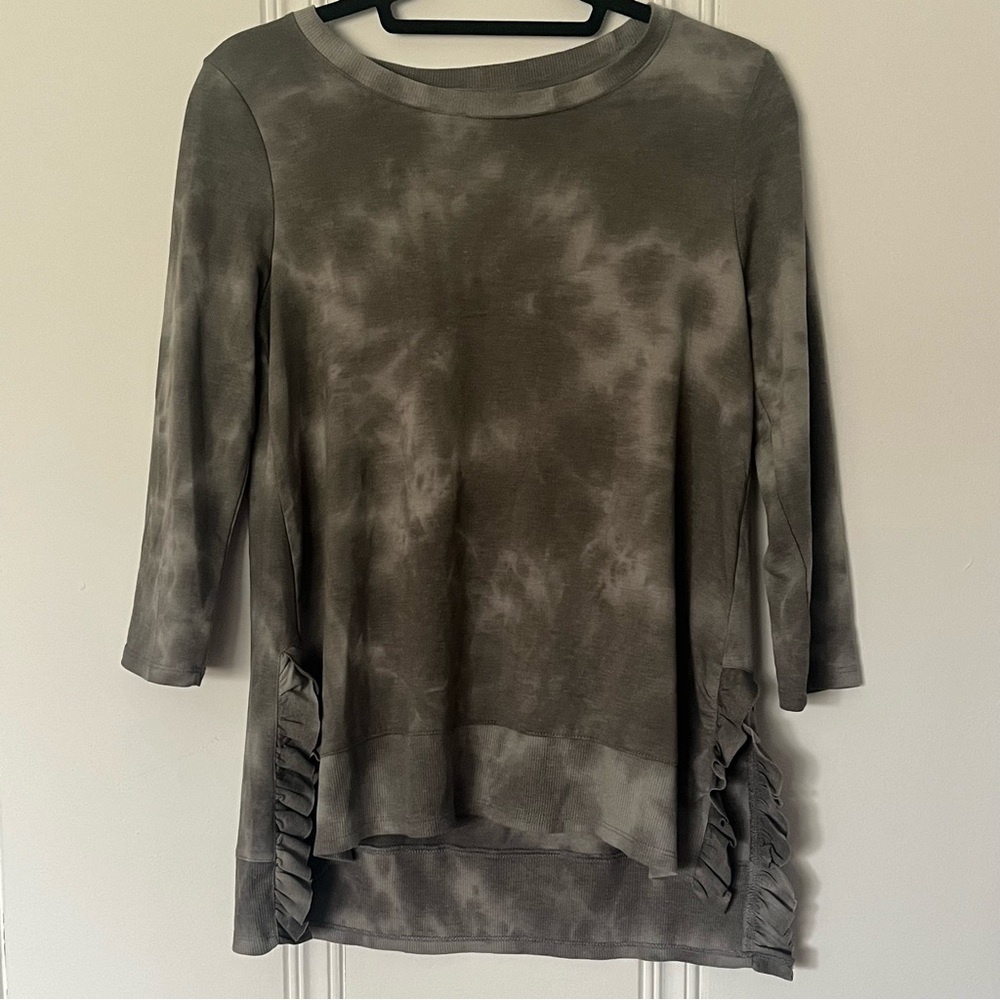 Cupio Blush New High Low Pattern Grey Top - S